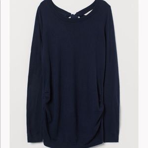 Navy blue maternity sweater
